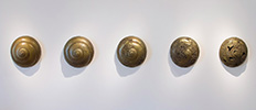 Shell Game, 2013, 12x6x12” each, unique bronze 